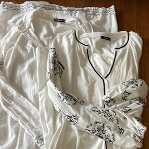 2 piece white dress set from Shein